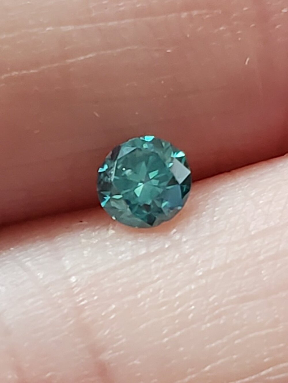 VS2 0.20 ct Natural Blue Diamond Round Cut Loose Gemstone
